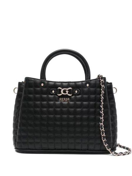Matlasat geantă shopper Guess negru