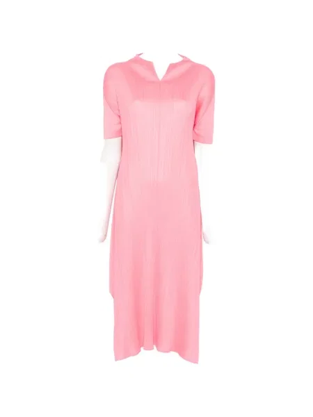 Rochie midi Pleats Please Issey Miyake roz