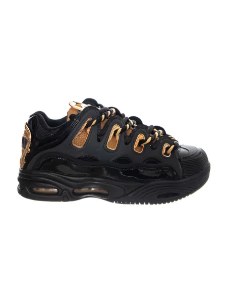 Sneakersy Osiris sznurowane skórzane czarne