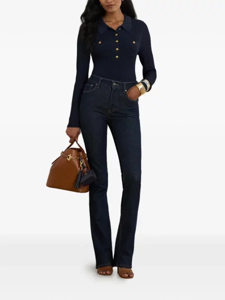 Дълго пуловер Lauren Ralph Lauren синьо