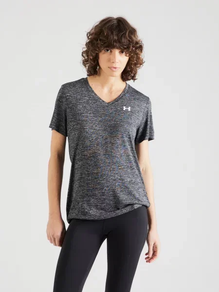 UNDER ARMOUR Funkčné tričko Twist sivá melírovaná / biela čierna