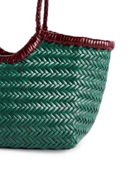 Geantă shopper Dragon Diffusion din piele verde