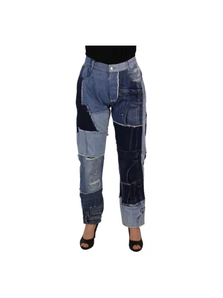 Skinny jeansy skinny Dolce And Gabbana niebieskie