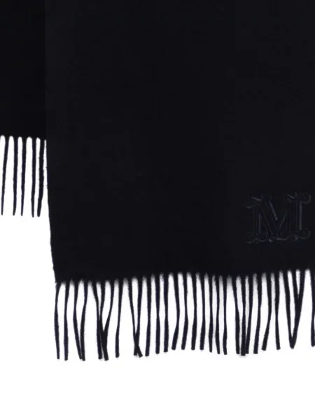 Fular Max Mara cu broderie albastru