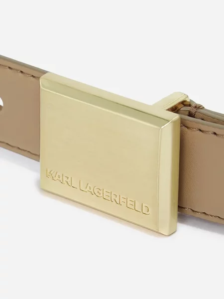 Шкіряний Karl Lagerfeld бежевий