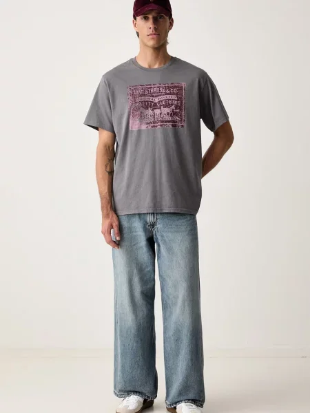 Levi's basic tričko RELAXED FIT TEE šedé