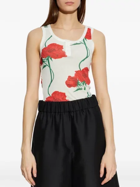 Top Kenzo cu model floral cu imagine alb