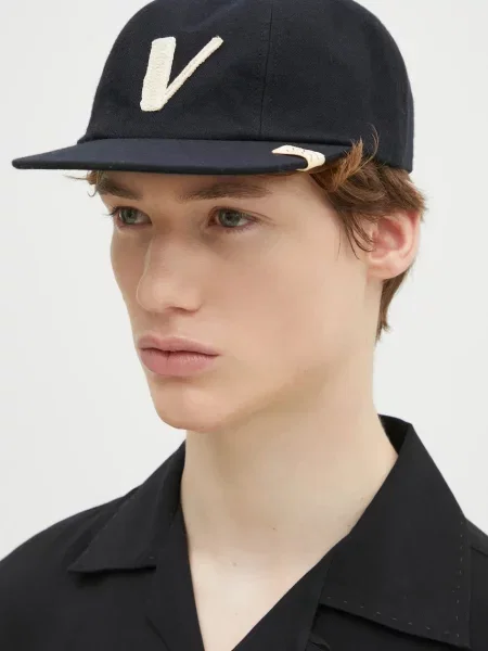 Visvim șapcă de lână Honus Cap bleumarin cu imprimeu