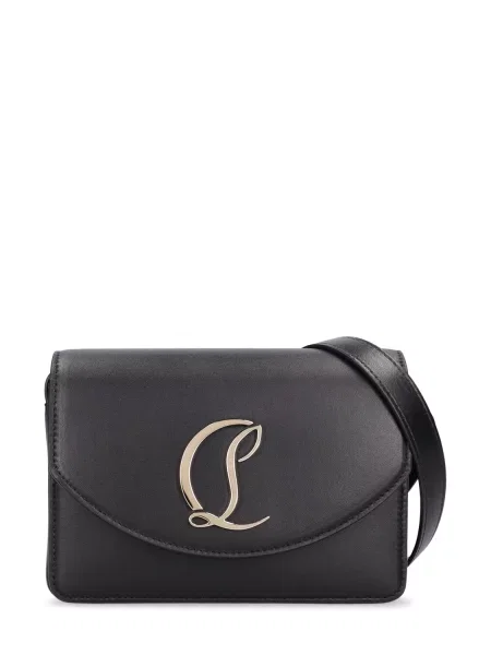Δερμάτινη δερμάτινη τσάντα Christian Louboutin μαύρο