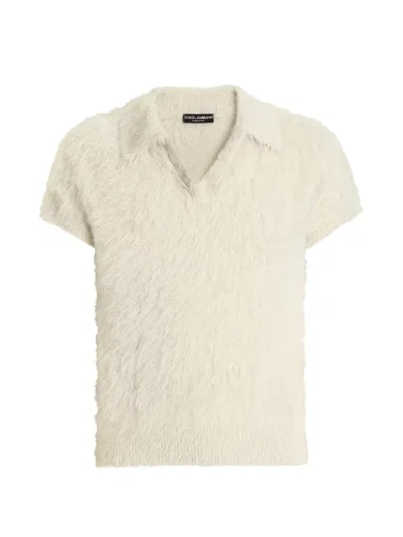 Tricou polo Dolce & Gabbana tricotate
