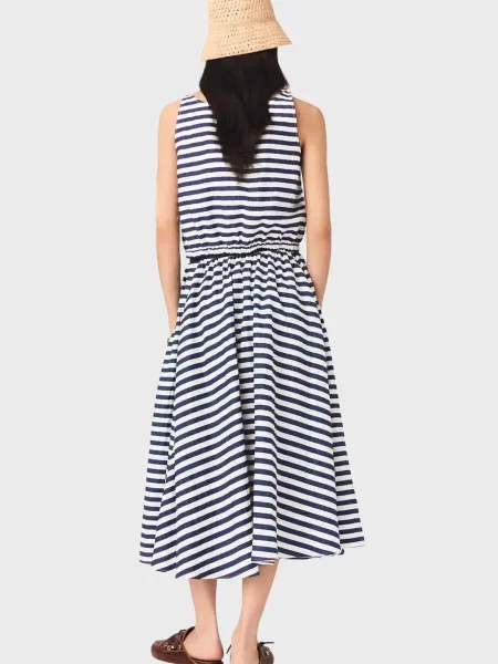 У смужку топ Maje синій