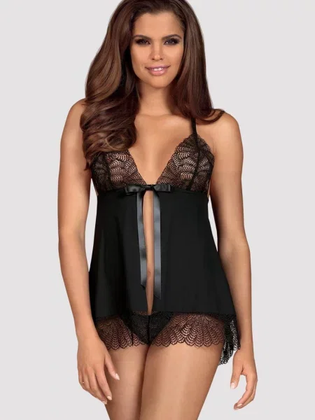 Комплект: бэби-долл и трусики Комплект_Obsessive_Chiccanta_babydoll чорні