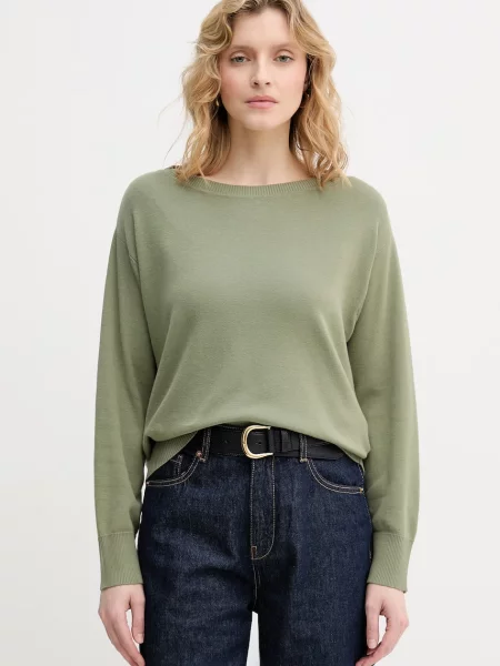 United Colors of Benetton pulover za žene od pamuka zelena