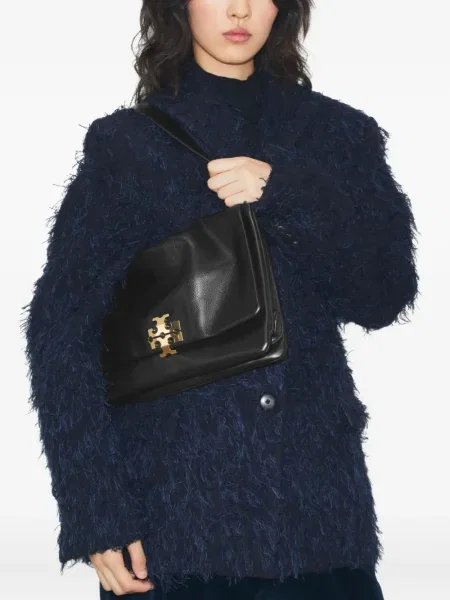 Geantă de mână Tory Burch cu autograf negru