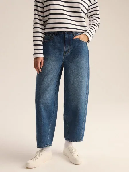 Широкі джинси DIVERSE Carrot Ii бавовна/віскоза блакитний