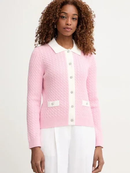 Morgan kardigan z wiskozą różowy
