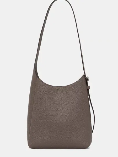 Usnjena torbica Tory Burch Romy Small rjava