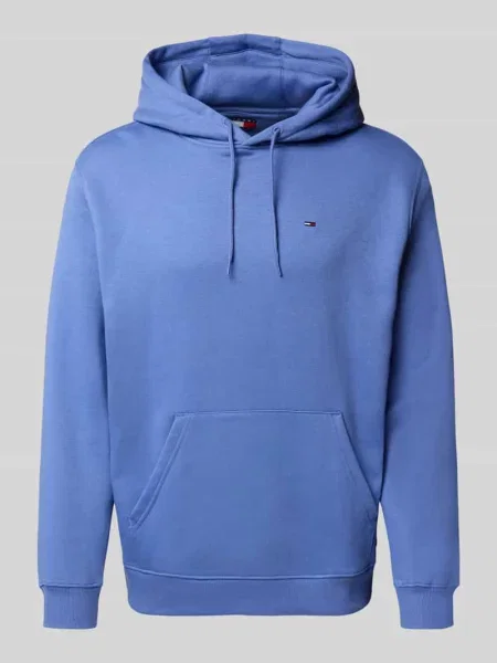 Bluza z kapturem o kroju regular fit z mieszanki bawełny Tommy Jeans niebieska