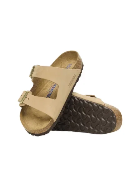 Šľapky Birkenstock z nubuku béžová