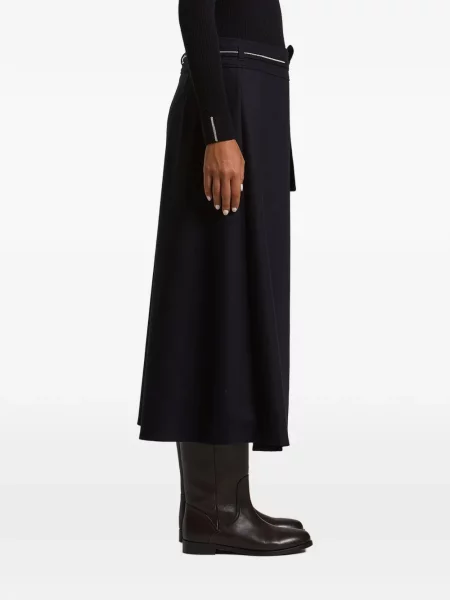 Cu centură fustă midi Peserico plic albastru