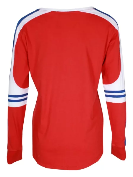 Tricou Sandro cu dungi lung roșu