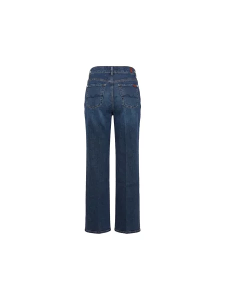 Szerokie jeansy 7 For All Mankind niebieskie