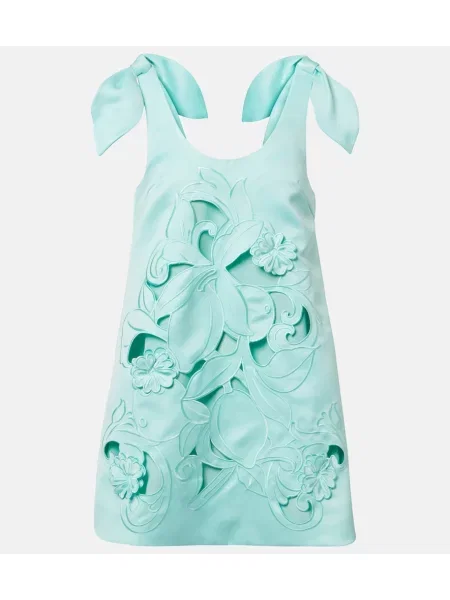 Rochie Leo Lin cu broderie albastru