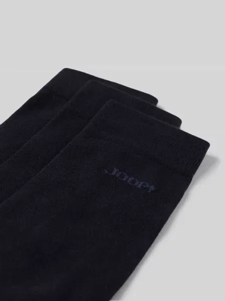 Skarpety z detalem z logo w zestawie 3 szt. Joop! Collection granatowe