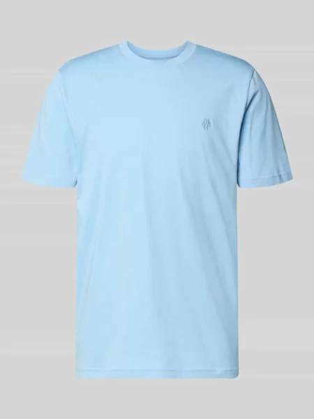 T-shirt w kroju regular fit z haftowanym logo Mcneal niebieska