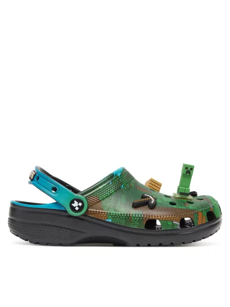 Crocs Cokle Minecraft umbra / svetlo siva / jelka črna