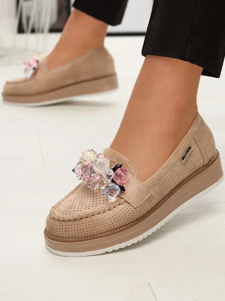 Křišťálové mokasíny Resti bílé