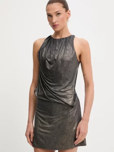 Diesel rochie D-KARAM mini mulată auriu