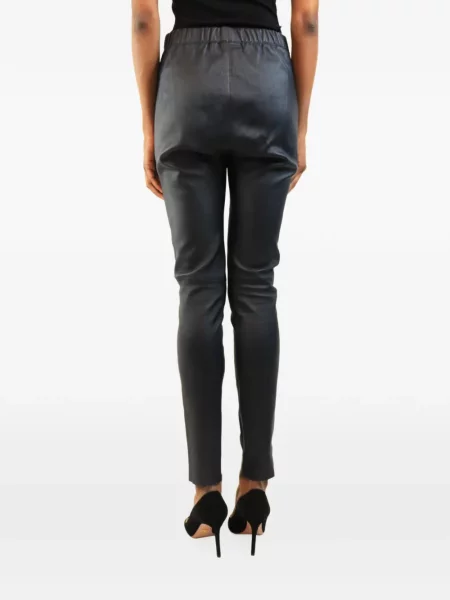 Leggings Joseph din piele albastru