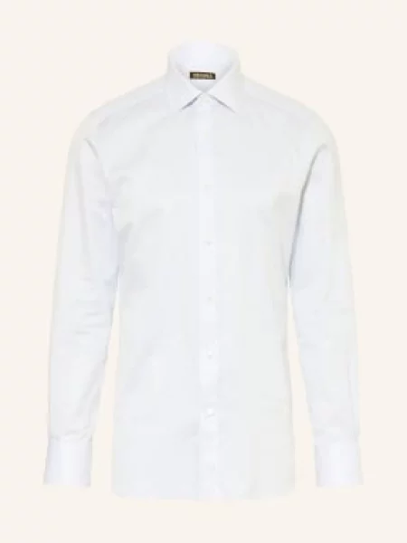 Zegna Koszula O Kroju Regular Fit blau biała