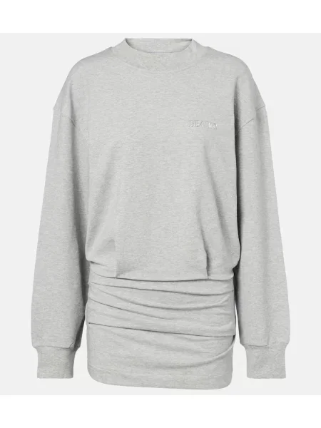 Rochie The Attico din jerseu de costum gri