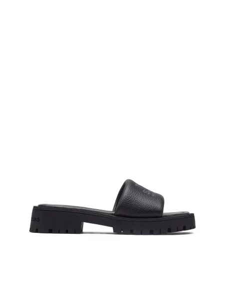 Klapki Marc Jacobs wsuwane z logo czarne