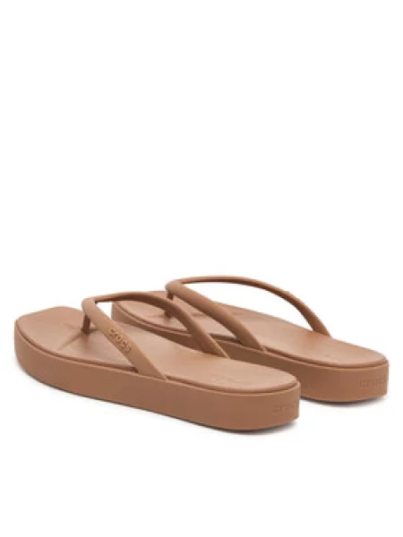 Japanke Crocs Miami Square Flatform Flip Krem