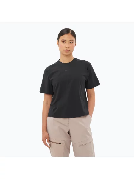 Koszulka Salomon Trackline Tee SS deep black czarna