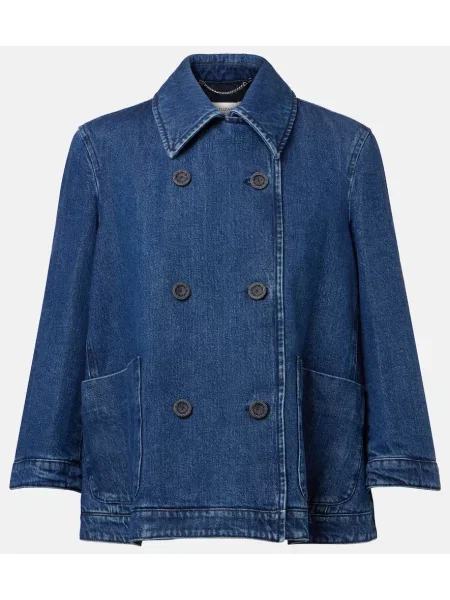 Kurtka jeansowa Altuzarra dwurzędowa niebieska