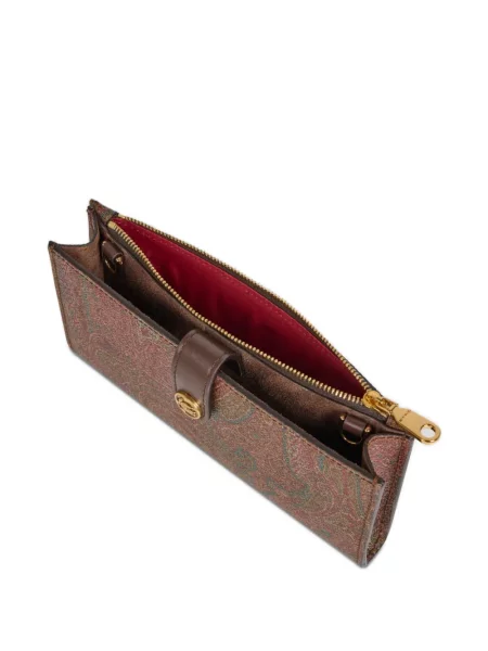 Portofel Etro cu model paisley maro