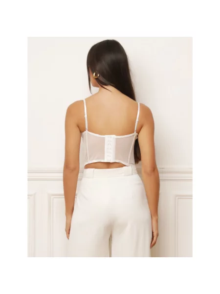 Top La Modeuse alb