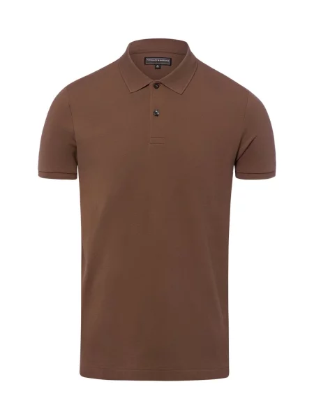 Finshley & Harding koszulka polo Mężczyźni jednolity S brązowy