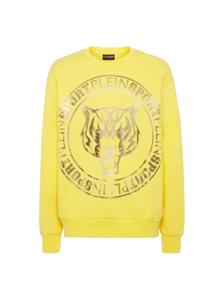 Bluza sportowa Plein Sport w tygrysie prążki żółta