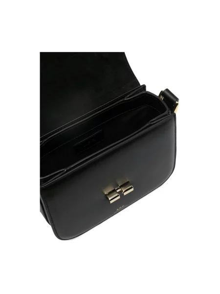 Mała mały torebka crossbody A.p.c. skórzana czarna