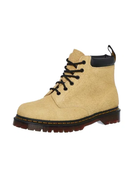 Botki Dr. Martens sznurowane zamszowe beżowe