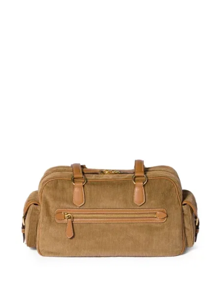 Torebka Miu Miu sztruksowa brązowa