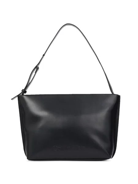Shopper torbica Calvin Klein s autogramom crna