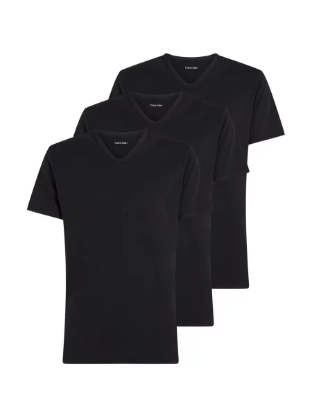 Tricou Calvin Klein Jeans cu decolteu în V negru