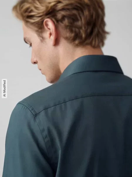 Koszula biznesowa o kroju slim fit z czystej bawełny model New Kent' Seidensticker zielona