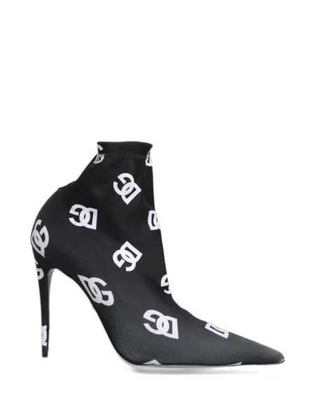 Buty do kostki Dolce And Gabbana z nadrukiem czarne